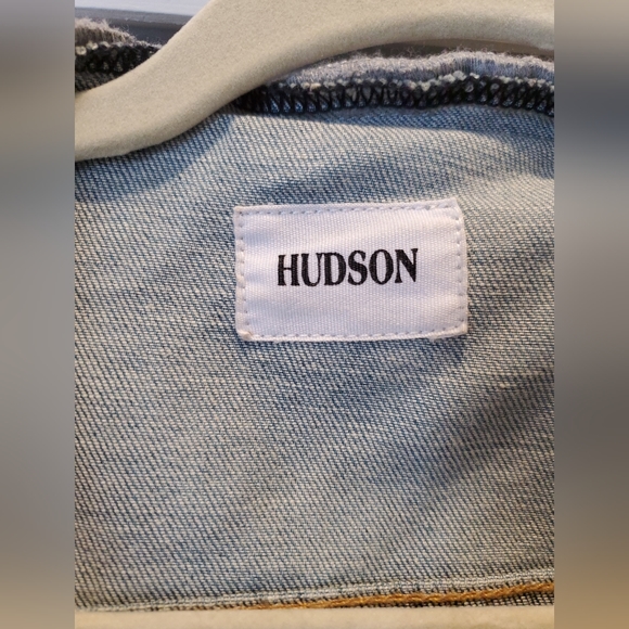 HUDSON| Boys denim jacket, with sweatshirt hood| size 10-12 - Picture 8 of 11